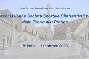 Ancora pochi posti a Brindisi per il CONVEGNO di Fiscosport “Associazioni e Società Sportive Dilettantistiche: dalla Teoria alla Pratica”