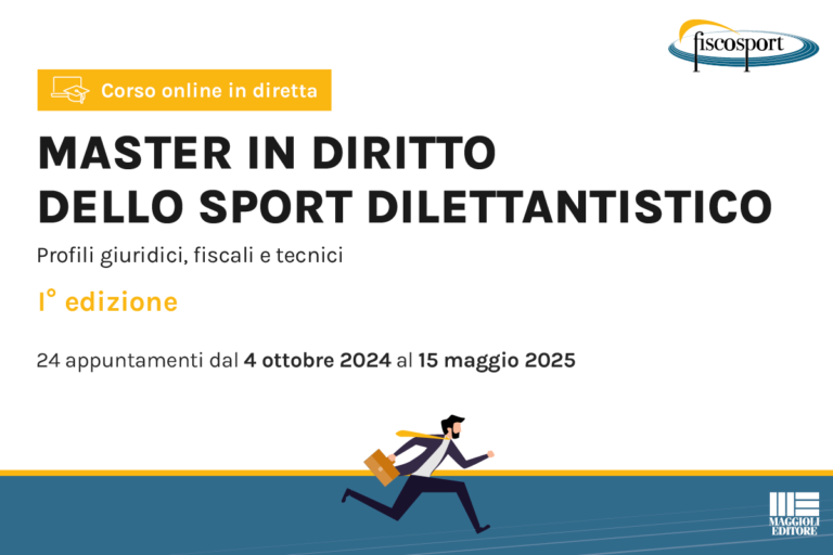 MASTER IN DIRITTO DELLO SPORT DILETTANTISTICO con i Consulenti Fiscosport